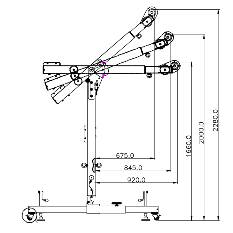 FA 60 105 07 EasySafeWay 1, Mobile H-shaped base davit system