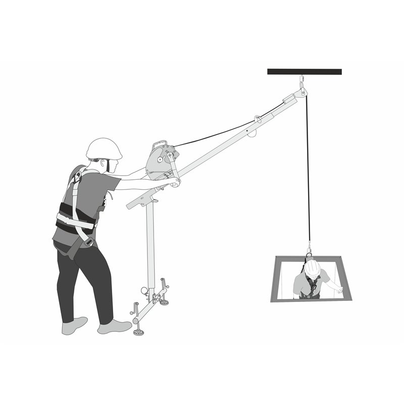 FA 60 106 00 EasySafeWay 2 Pole hoist for confined space entry, retrieval and rescue