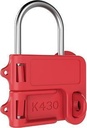 K430 Steel Hasp with Red Plastic Handle