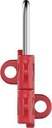 K430 Steel Hasp with Red Plastic Handle