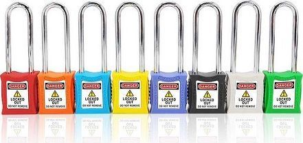 201L 6.3mm/76mm Copper Body &amp; Steel Shackle LOTO Padlocks