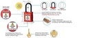 S03 3mm/4.5mm Copper Body &amp; Steel Cable LOTO Padlocks