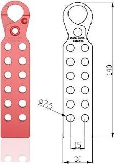 K25 12 Holes Anti-Spark Aluminum Hasp Lockouts