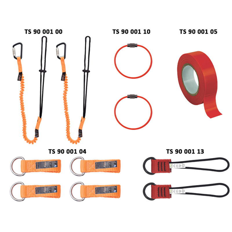 TS 90 100 00 Tool Lanyards kit composed of 11 items
