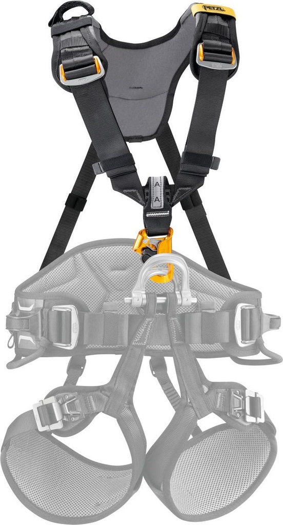 TOP CROLL® S Chest harness for seat harness, with integrated CROLL S ventral rope clamp