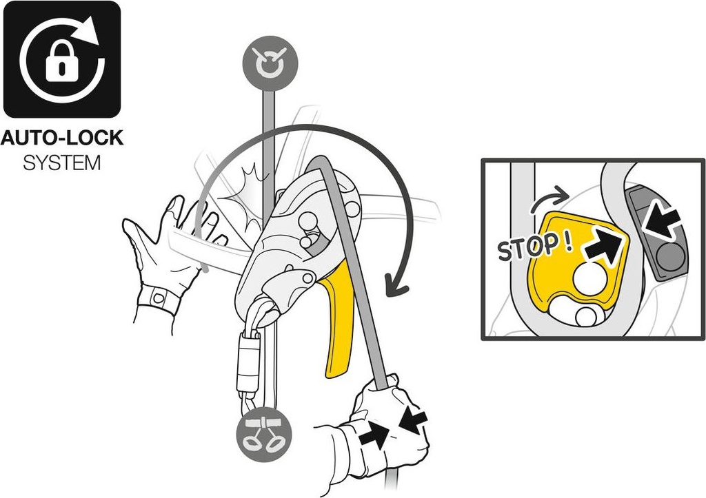 D020AA I’D® S Self-braking descender with anti-panic function