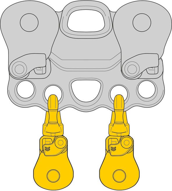 P002BA00 SPIN S1 OPEN Very high-efficiency, compact single pulley with gated swivel