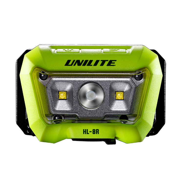HL-8R Rechargeable 475 Lumen Sensor Dual Beam Headlight with 2x Side SMD LEDs for Wide Flood Light