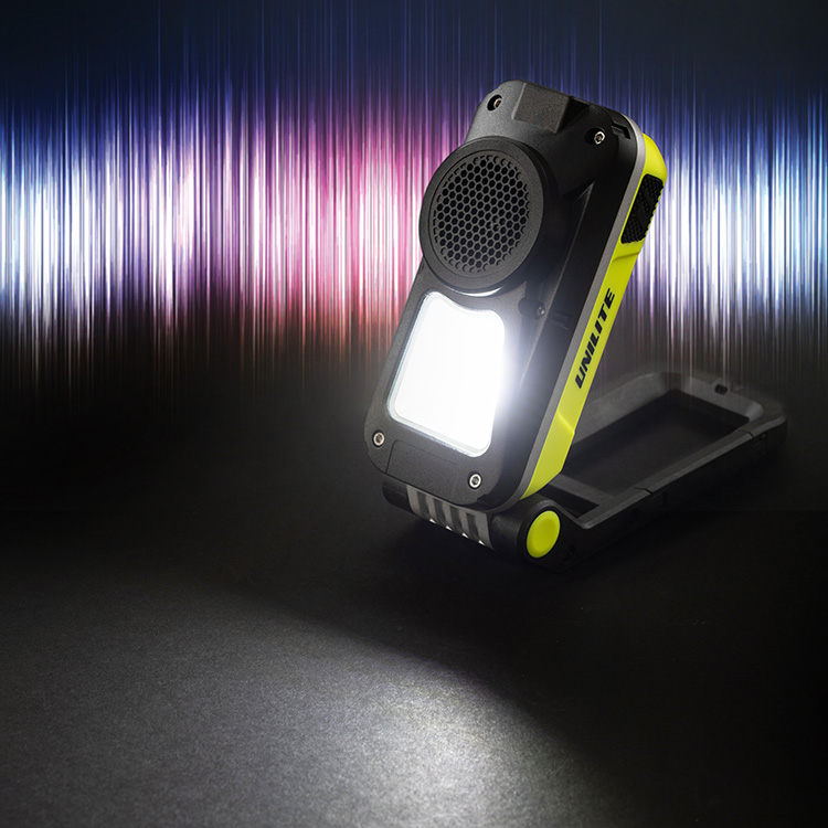 SP-750 Rechargeable 750 Lumen USB-type C rechargeable bluetooth speaker LED work light