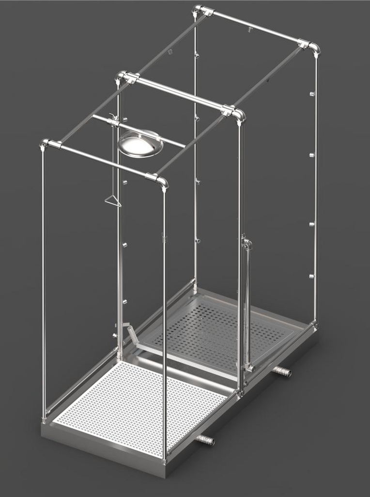 Portable, Platform Operated Decontamination Unit with Draining Sump ISTEC Type DECO