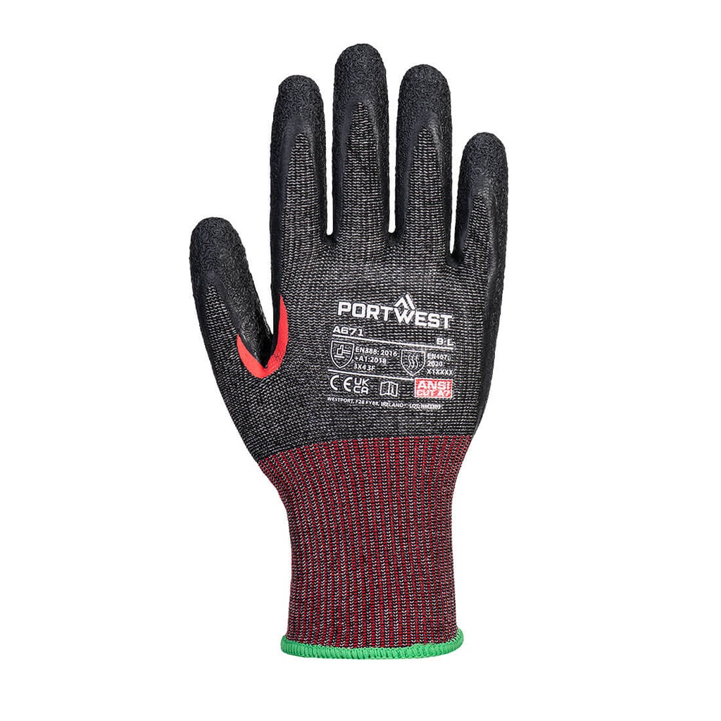 A671 CS AHR13 Latex Cut Glove, Cut (F)