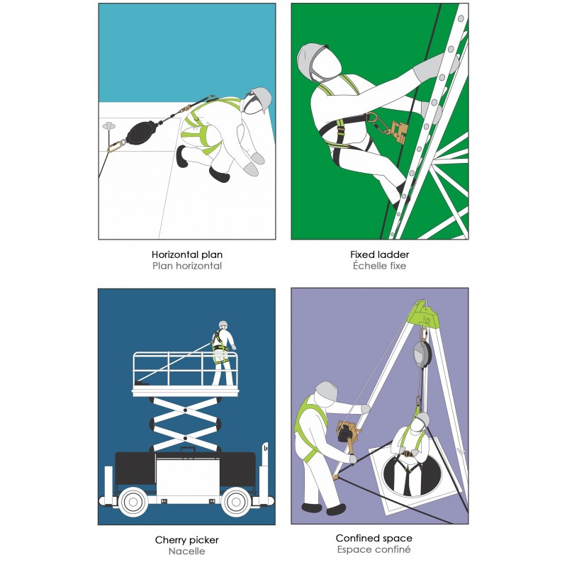 FA 10 303 00 - REFLEX 1 Full body harness with Hight visibility orange work vest and automatic buckles (2)