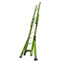 17216EN SUMOSTANCE with HYPERLITE Technology, 2 x 8 rungs - EN 131 - 150 kg Rated, Fiberglass Extension Ladder with GROUND CUE and Pole Strap