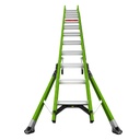 17220EN SUMOSTANCE with HYPERLITE Technology, 2 x 10 rungs - EN 131 - 150 kg Rated, Fiberglass Extension Ladder with GROUND CUE and Pole Strap