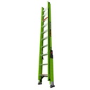 17220EN SUMOSTANCE with HYPERLITE Technology, 2 x 10 rungs - EN 131 - 150 kg Rated, Fiberglass Extension Ladder with GROUND CUE and Pole Strap