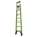 15368EN MIGHTYLITE, 1 x 8 Model - EN 131 - 150 kg Rated, Fiberglass Stepladder with GROUND CUE