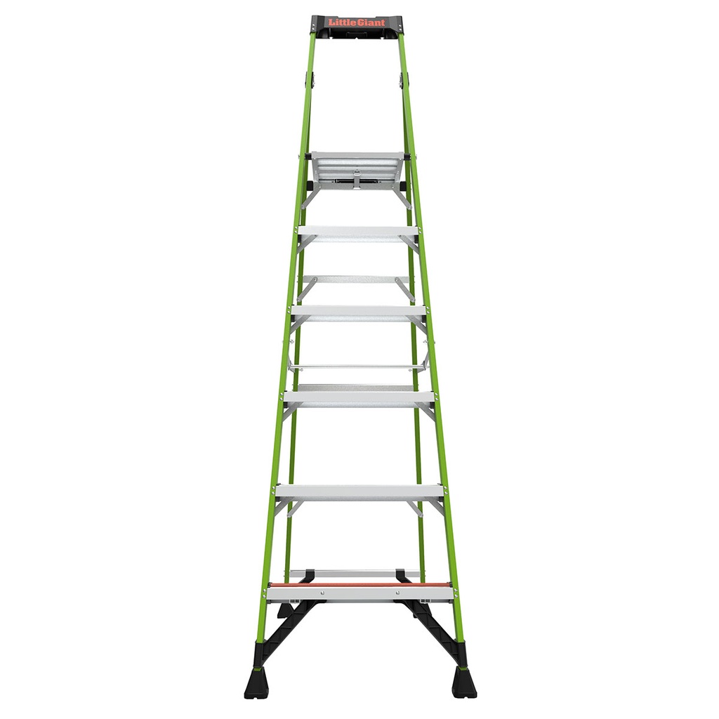 15368EN MIGHTYLITE, 1 x 8 Model - EN 131 - 150 kg Rated, Fiberglass Stepladder with GROUND CUE