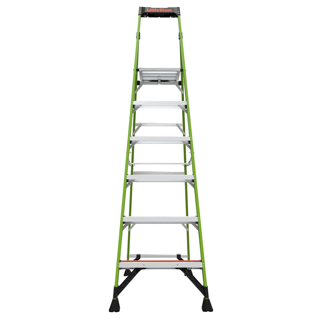 15368EN MIGHTYLITE, 1 x 8 Model - EN 131 - 150 kg Rated, Fiberglass Stepladder with GROUND CUE