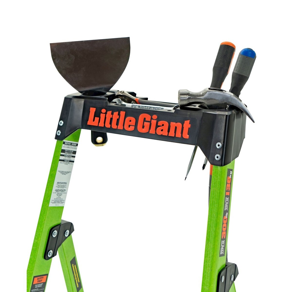 15368EN MIGHTYLITE, 1 x 8 Model - EN 131 - 150 kg Rated, Fiberglass Stepladder with GROUND CUE