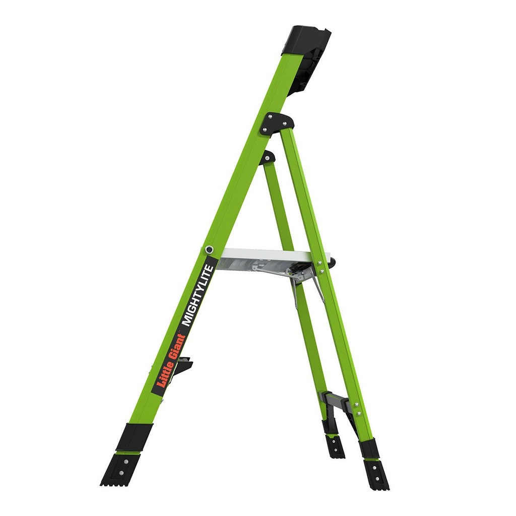 15364EN MIGHTYLITE, 1 x 4 Model - EN 131 - 150 kg Rated, Fiberglass Stepladder with GROUND CUE