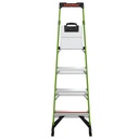 15366EN MIGHTYLITE, 1 x 6 Model - EN 131 - 150 kg Rated, Fiberglass Stepladder with GROUND CUE