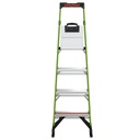 15366EN MIGHTYLITE, 1 x 6 Model - EN 131 - 150 kg Rated, Fiberglass Stepladder with GROUND CUE