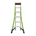 13610 KING KOMBO Industrial, 6' 170 kg Rated, Fiberglass 3-in-1 All-Access Combination Ladder with Rotating Wall Pad, V-Rung Corner Pad, GROUND CUE, and Heavy-Duty Feet