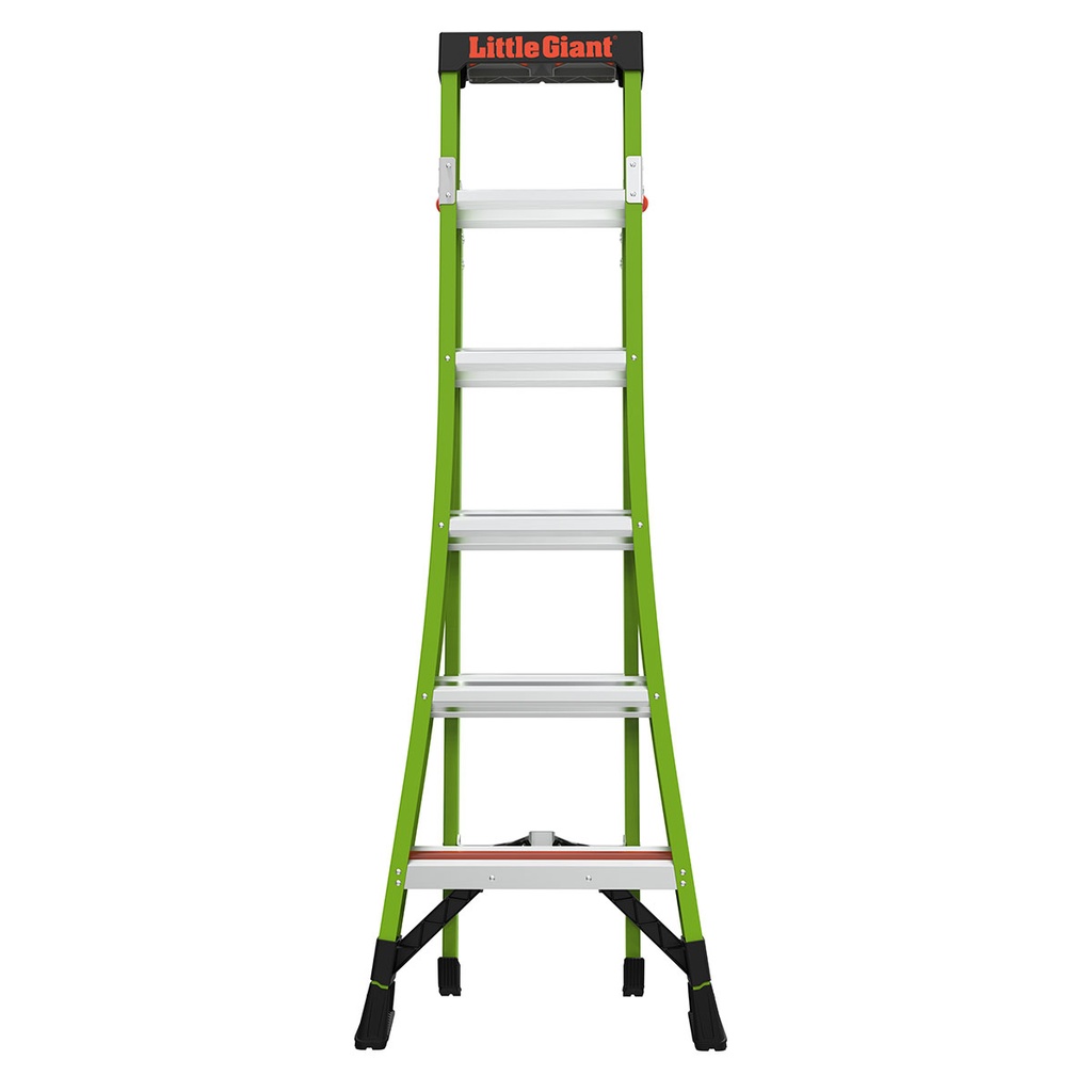 13610 KING KOMBO Industrial, 6' 170 kg Rated, Fiberglass 3-in-1 All-Access Combination Ladder with Rotating Wall Pad, V-Rung Corner Pad, GROUND CUE, and Heavy-Duty Feet