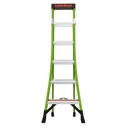 13610 KING KOMBO Industrial, 6' 170 kg Rated, Fiberglass 3-in-1 All-Access Combination Ladder with Rotating Wall Pad, V-Rung Corner Pad, GROUND CUE, and Heavy-Duty Feet