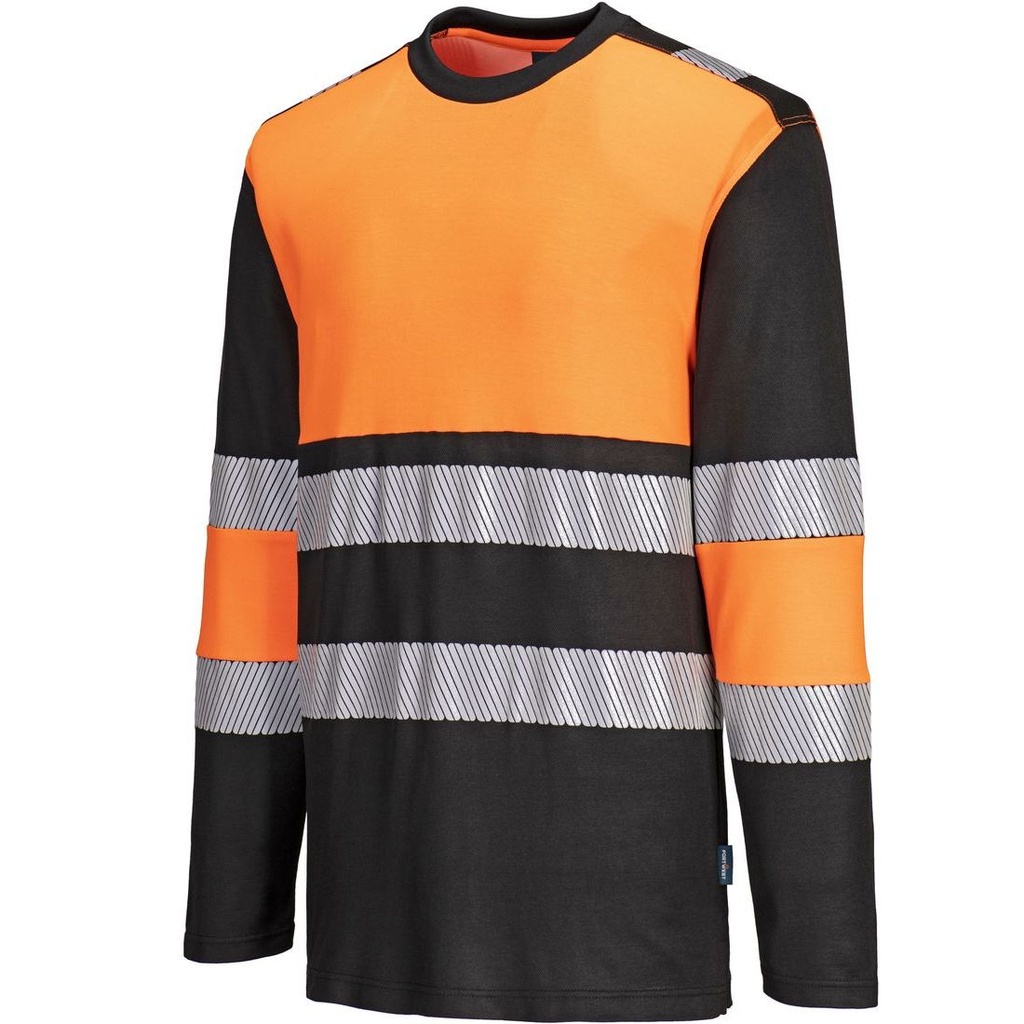 PW312 PW3 Hi-Vis Cotton Comfort Class 1 T-Shirt L/S