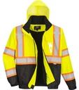 US367 Hi-Vis 2-in-1 Contrast Tape Bomber Jacket