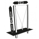 FA60039 T-LINE, Retractable fall arrester with steel dual safety cable with integrated recovery system