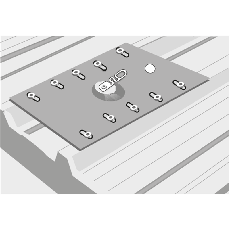 FA6004200 KORI Anchorage plate with swivel for trapezoidal roof sheet