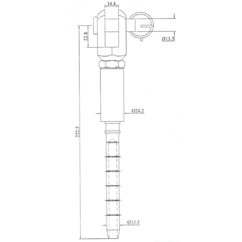 FA6020400 Intermediate bracket for wire rope horizontal lifeline KS-Line (KS 4000) (copy)