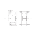 FA60211D Galvanized steel rigid post with clamps for horizontal wire ropelifeline KS 4000 (copy)