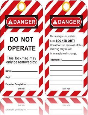 P04 Safety Tags “Danger, Do Not Operate”