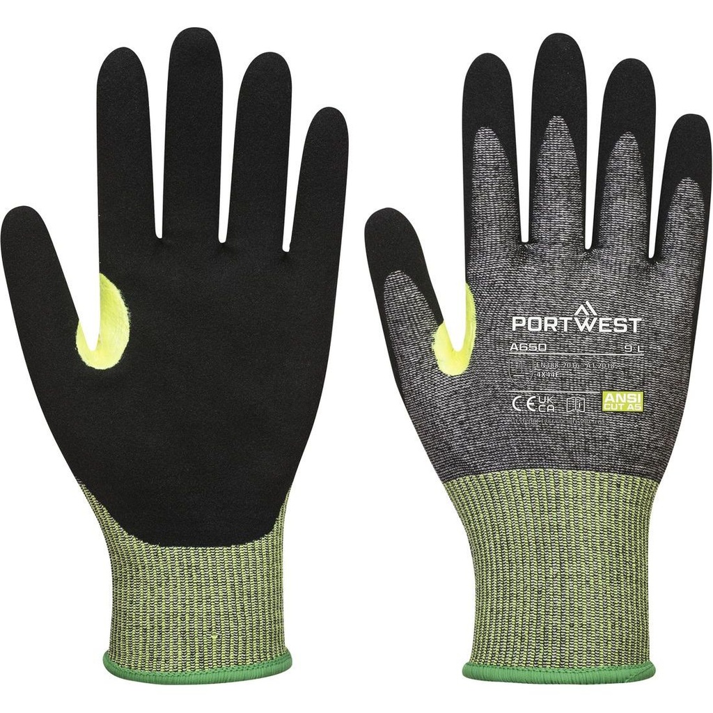 A650 Nitrile Foam Coated Cut Gloves CS E15, Cut (E)