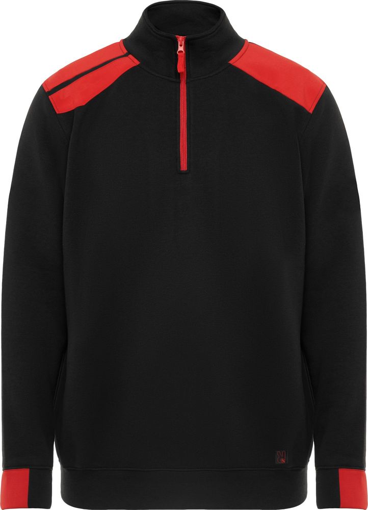 SU8413 MAVERICK Half zip, two-colour sweater