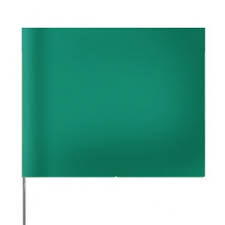 GE 6041 Road Work Flag - Green Dimensions: 38x38 cm
