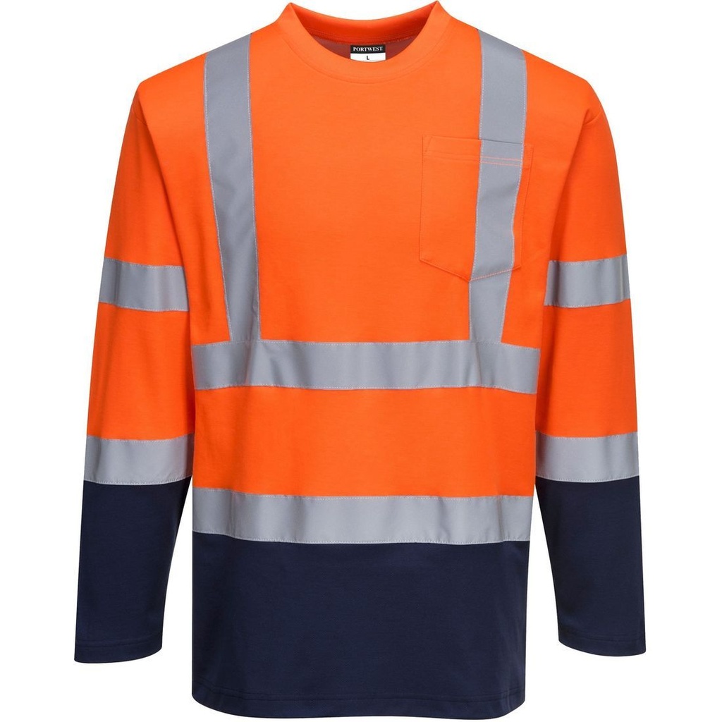 S280 Bluzë T-Shirt Dy-Ngjyrëshe M/Gjata Cotton Comfort
