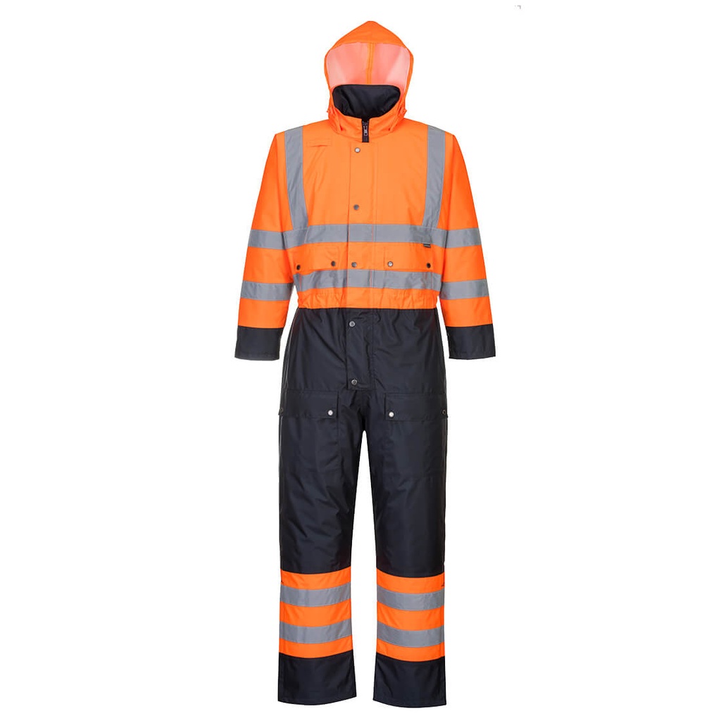 S485 Hi-vis Contrast Winter Coverall Lined