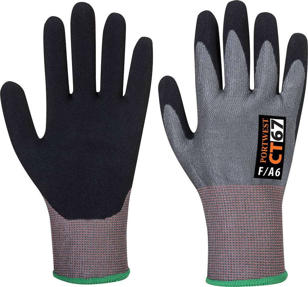 CT67 CT AHR13 Nitrile Foam Cut Glove, Cut (F)