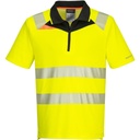 DX412 DX4 Hi-Vis Zip Polo Shirt S/S