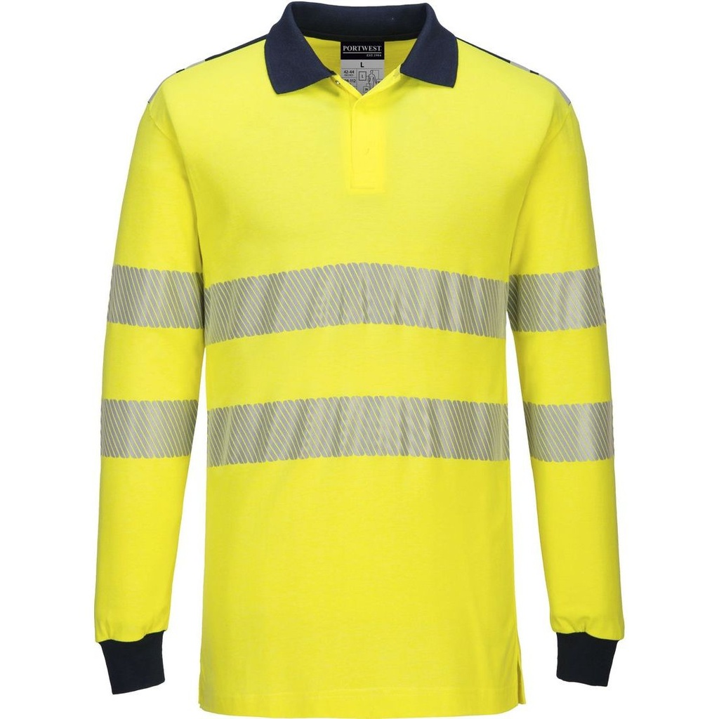 FR702 PW3 Flame Resistant Hi-Vis Polo Shirt, Inherent FR