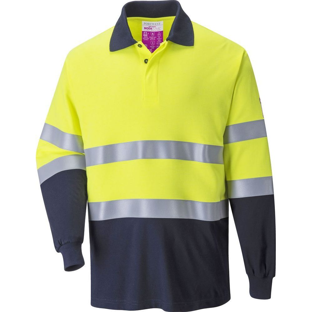FR74 Bluzë Polo Flake Duruese Anti-Statike, Dyngjyrëshe