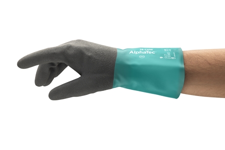 58-530W ALPHATEC® Abrasion-resistant chemical gloves with heightened grip