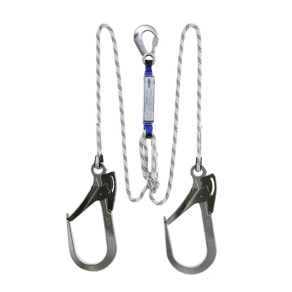 BW200/2LB100/AZ023/2M DOUBLE LANYARD 12MM WITH SHOCK ABSORBER 2m