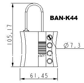 K44/K45 Μη αγώγιμα Nylon Hasps