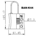 K44/K45 Μη αγώγιμα Nylon Hasps
