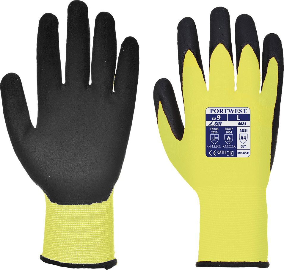 A625 Vis-Tex PU Cut Resistant Glove, Cut (D)